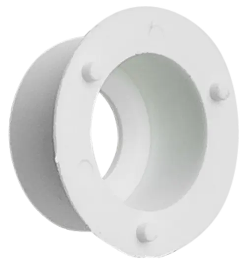 Weißes, zylindrisches Teil mit zwei seitlichen Halterungen, vermutlich eine Komponente von Wolf-Geräten zur Regulierung des Erdgasflusses.